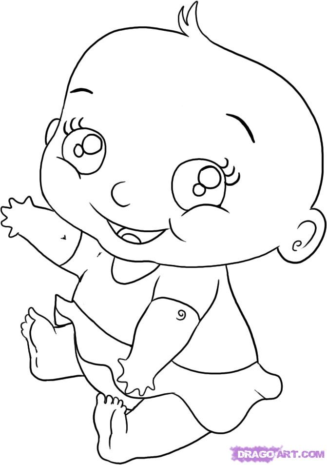 671x953 Baby Cartoon Drawings Baby Cartoon Draw