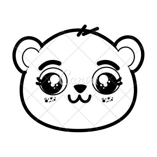 550x550 Cute Panda Bear Face