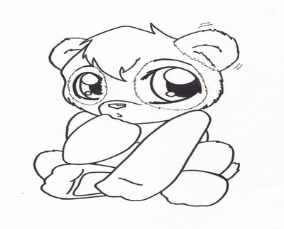 400x322 Panda Face Coloring Page Image Clipart Images