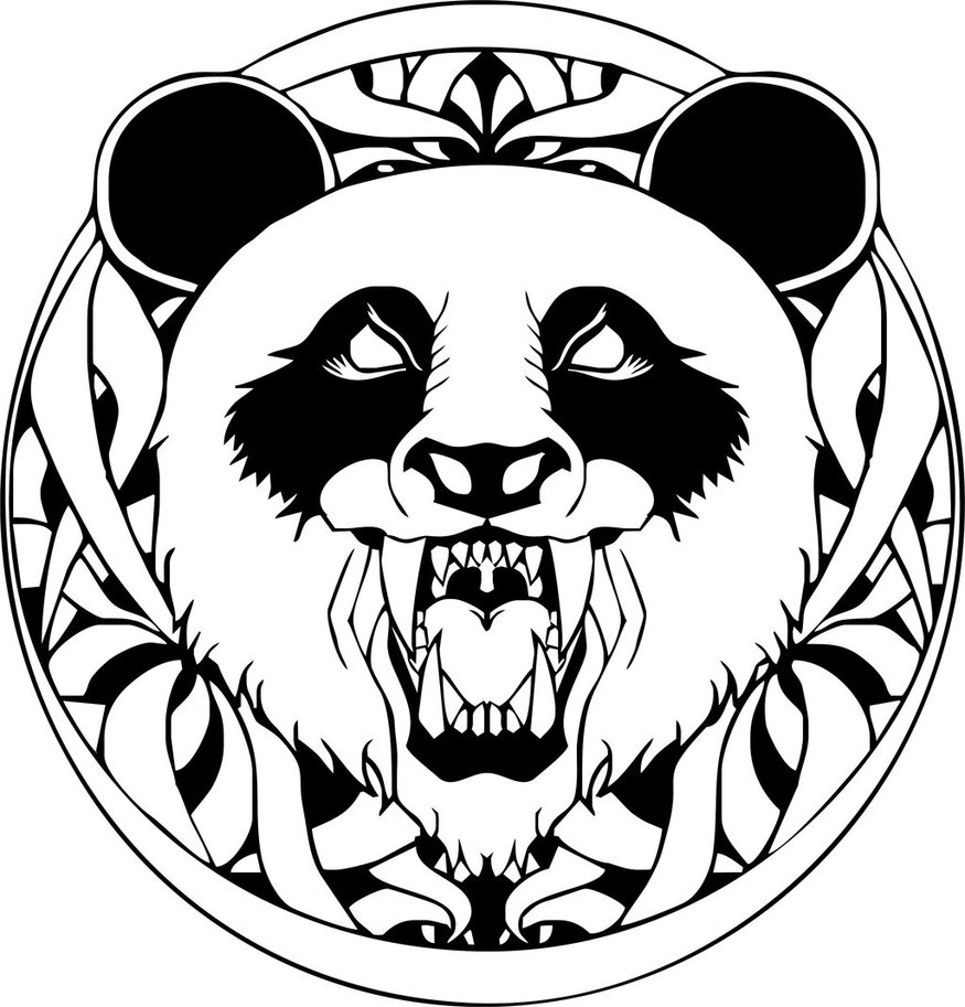 875x913 Panda Face Doodle By Javanesia