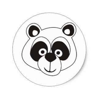 324x324 Cute Panda Head Stickers Zazzle