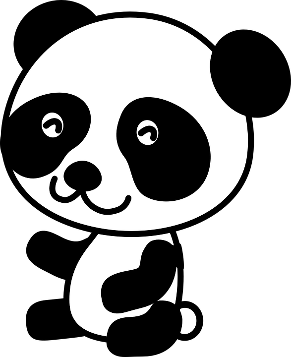 587x720 Drawn Panda Cute Baby Animal