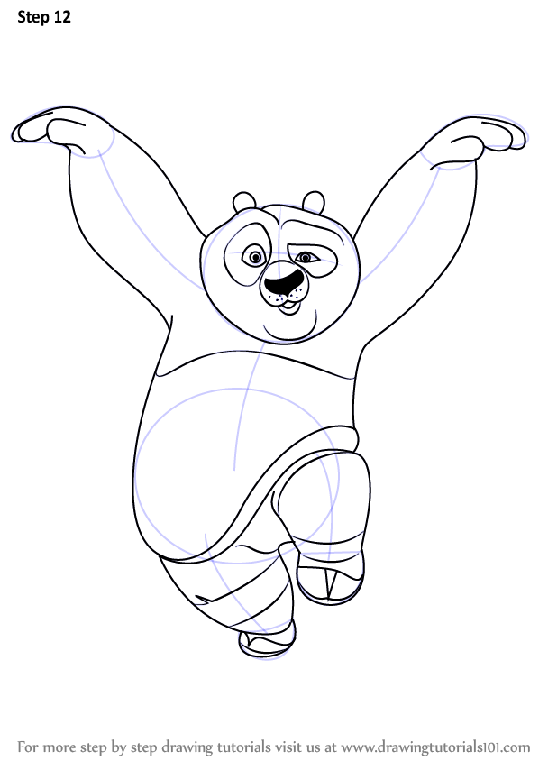 598x844 Learn How To Draw Po Giant Panda From Kung Fu Panda (Kung Fu Panda