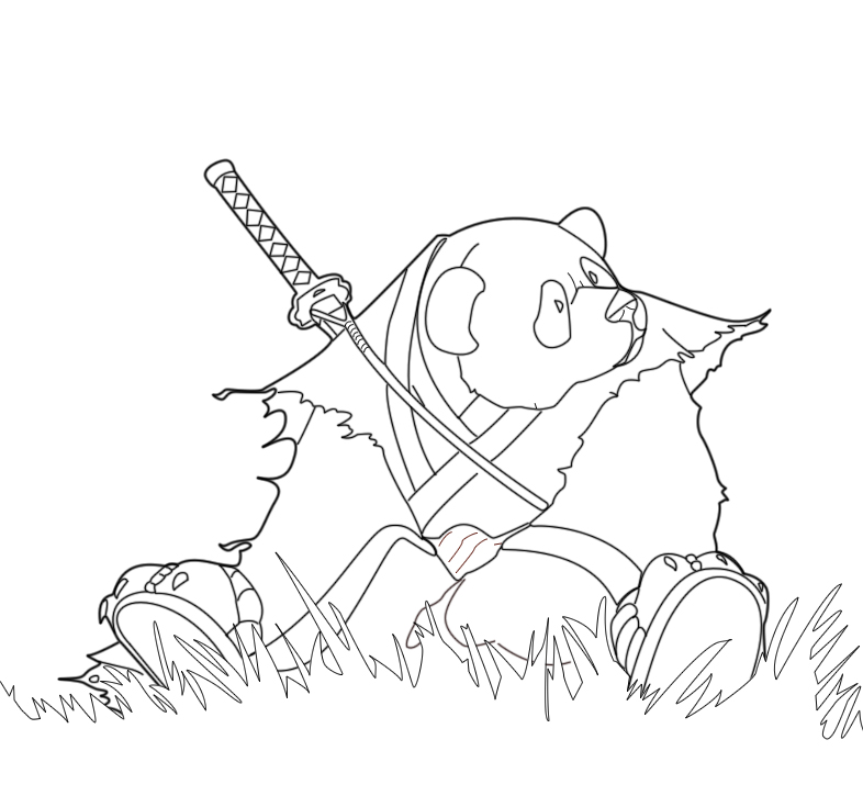 786x735 Panda Linedrawing By J1tah