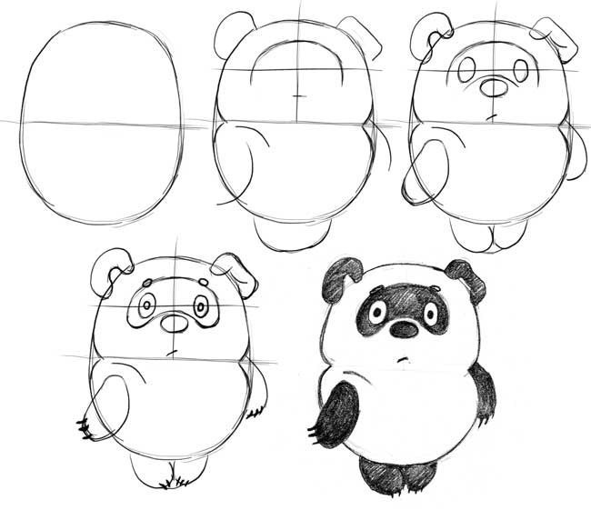 650x561 Pin By Maria On How To Draw. Panda Drawing