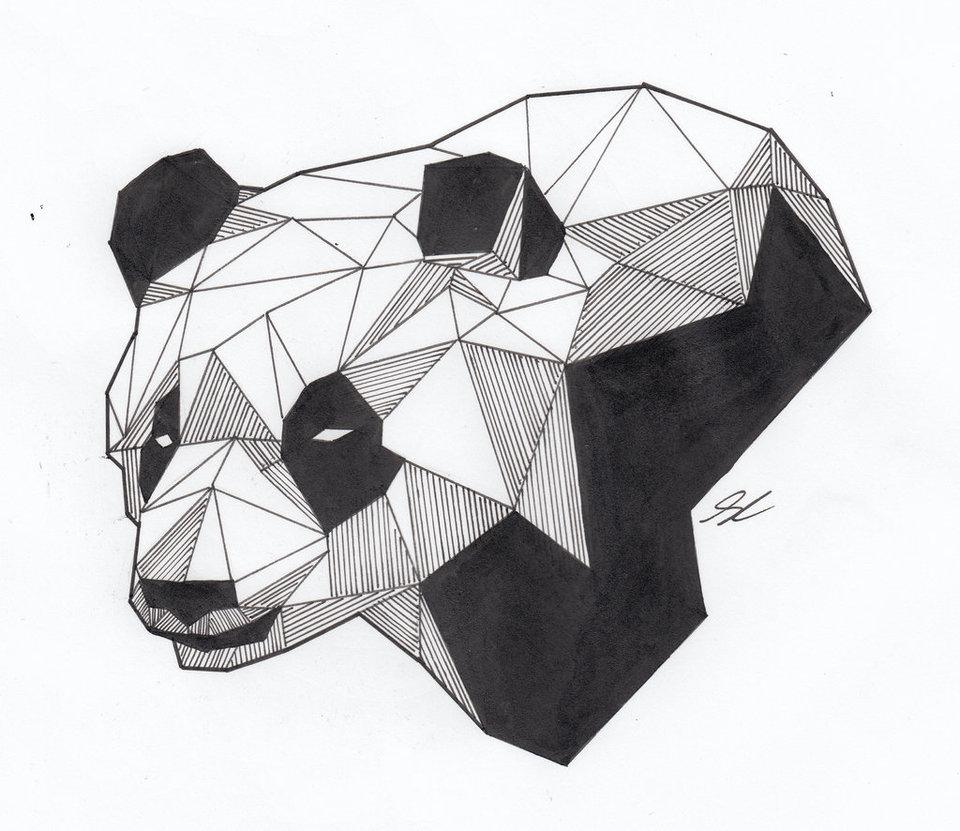 960x831 Geometric Panda By J R Cousins