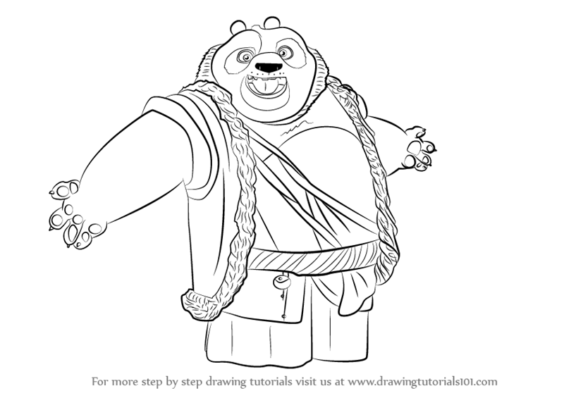 800x565 Learn How To Draw Li From Kung Fu Panda 3 (Kung Fu Panda 3) Step
