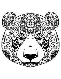 236x305 Adult Colouring Page Panda Bamboo Mandala By Lafabriqueduchatbleu