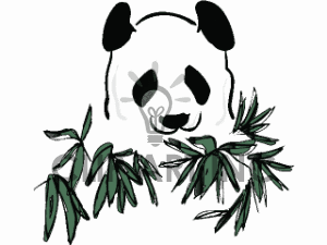 300x225 Panda And Bamboo Clipart