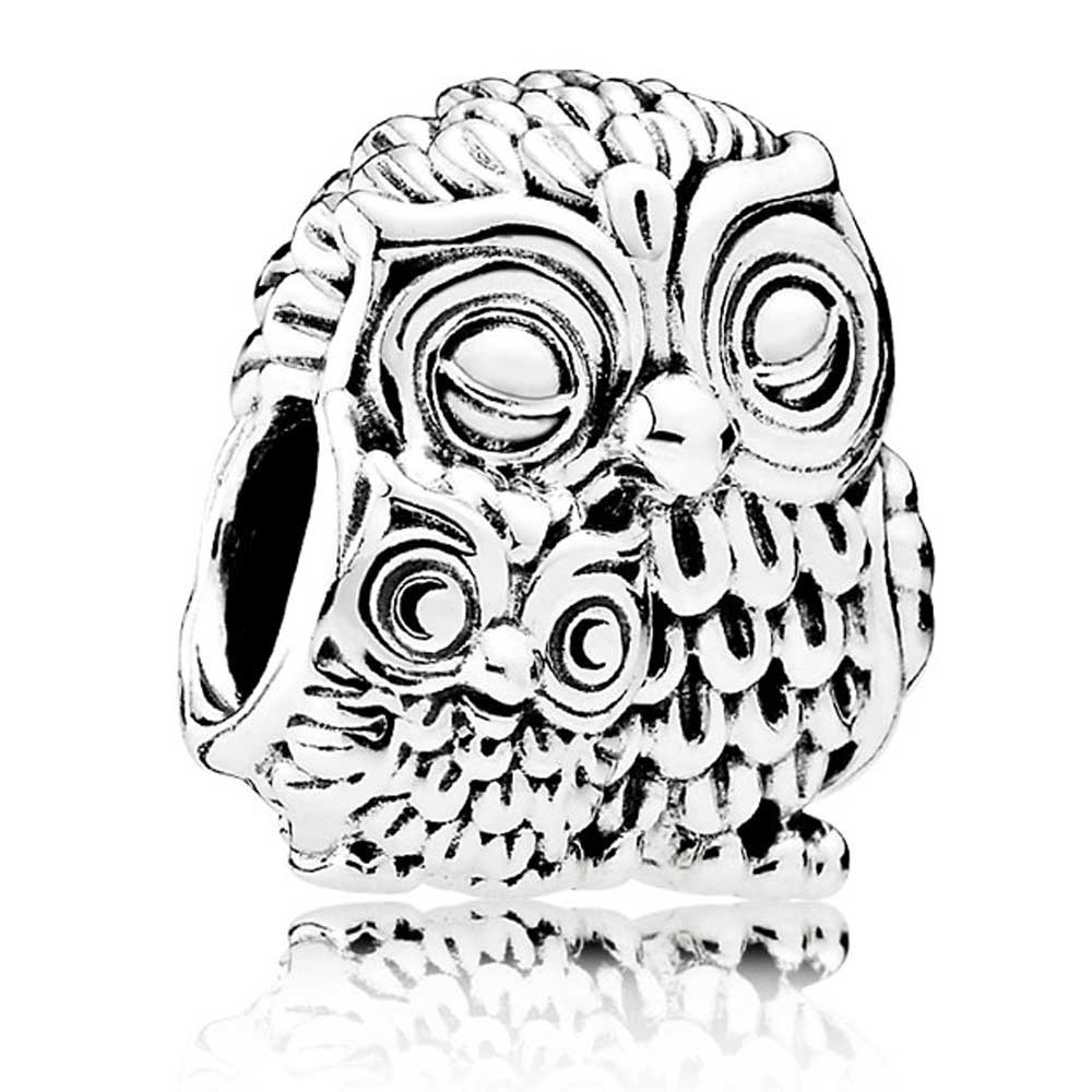 1000x1000 Pandora Silver Charming Owls Charm 791966 The Jewel Hut