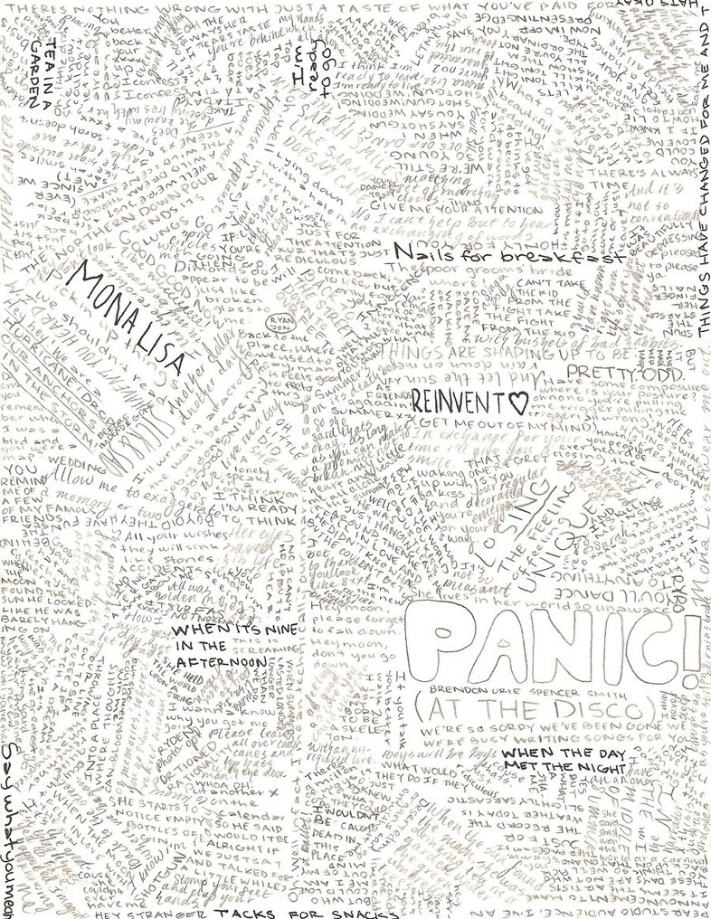786x1016 Panic At The Disco Lyrics By Tea In A Garden