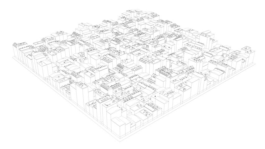 852x480 New York Panorama Outline Animation Hand Drawn Sketch Build Up