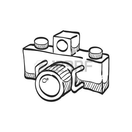 450x450 Panorama Camera Icon In Doodle Sketch Lines. Landscape Nature