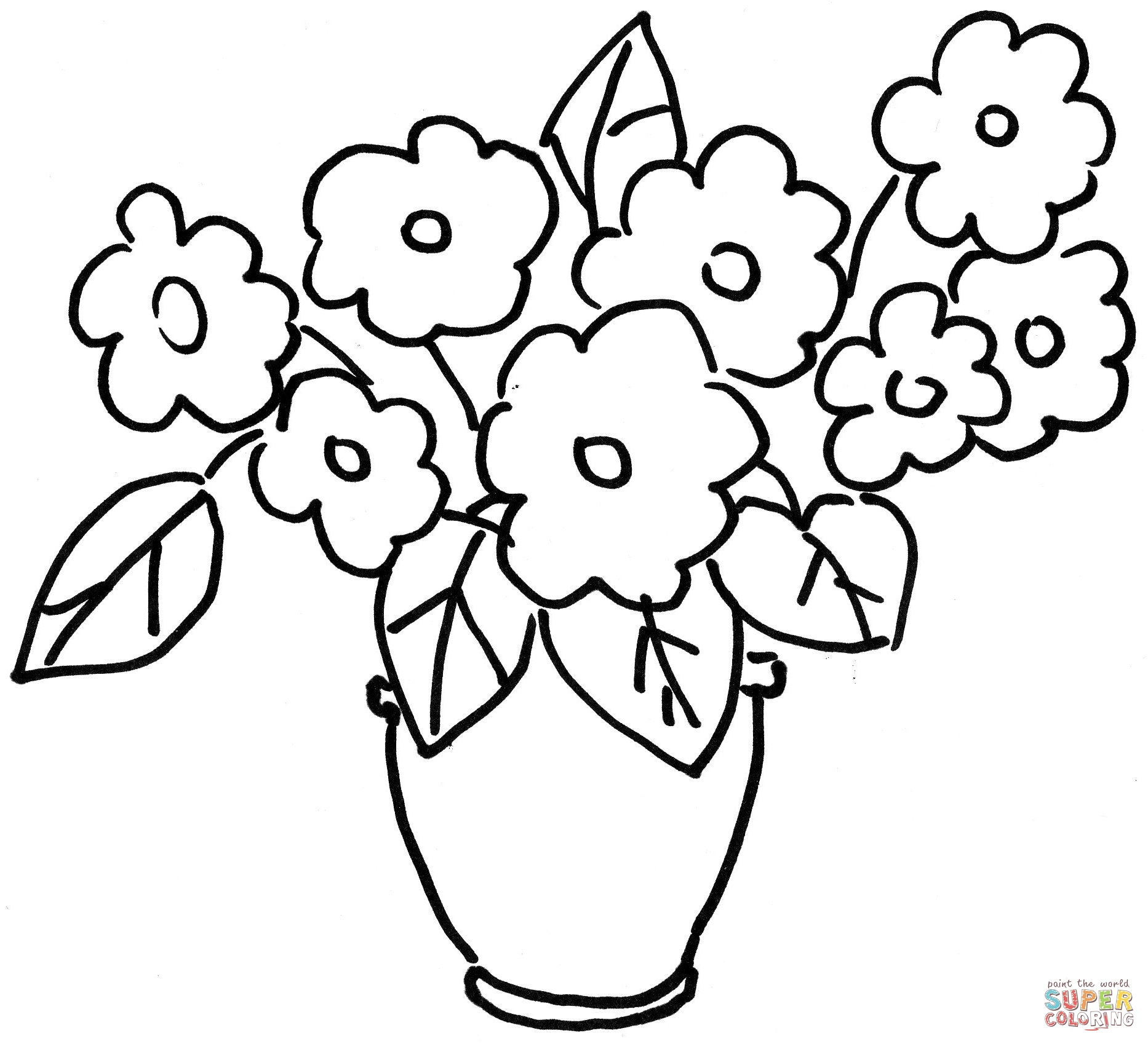 1866x1698 Violet Flower Coloring Page