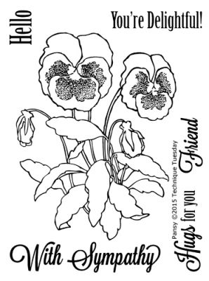 298x400 Pansy Stamp Set Clear Stamps Technique Tuesday