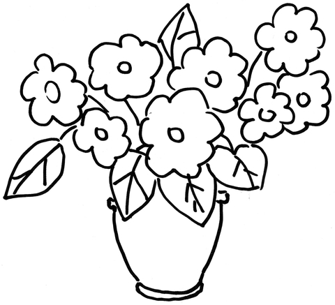 480x437 Pansy Violets Flower Coloring Page Free Printable Coloring Pages