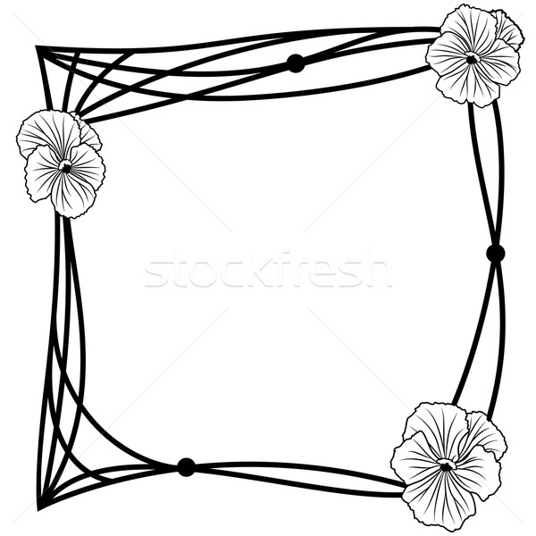 600x600 Pansy Frame Vector Illustration Tanais ( 4846105) Stockfresh