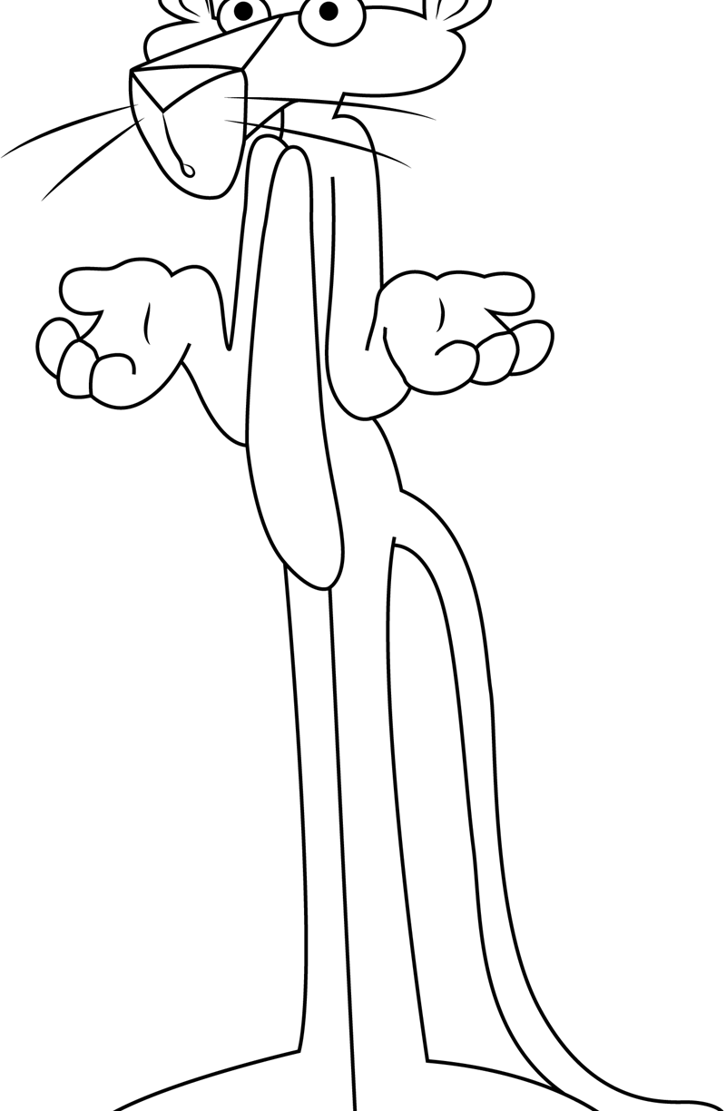 800x1224 Pink Panther Coloring To Print Book Drawing Cartoon Pages Free