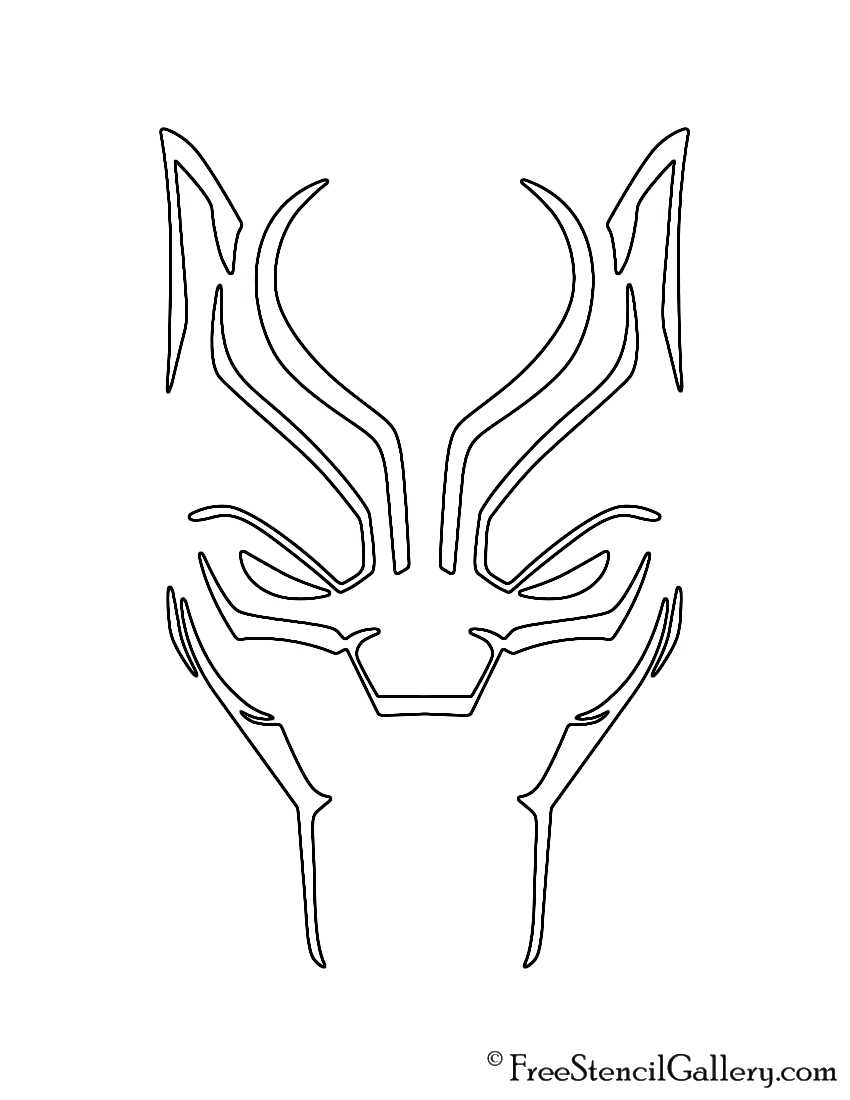 850x1100 Black Panther 01 Stencil Free Stencil Gallery