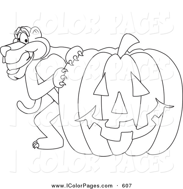600x620 Vector Coloring Page Of A Coloring Page Outline Of A Panther