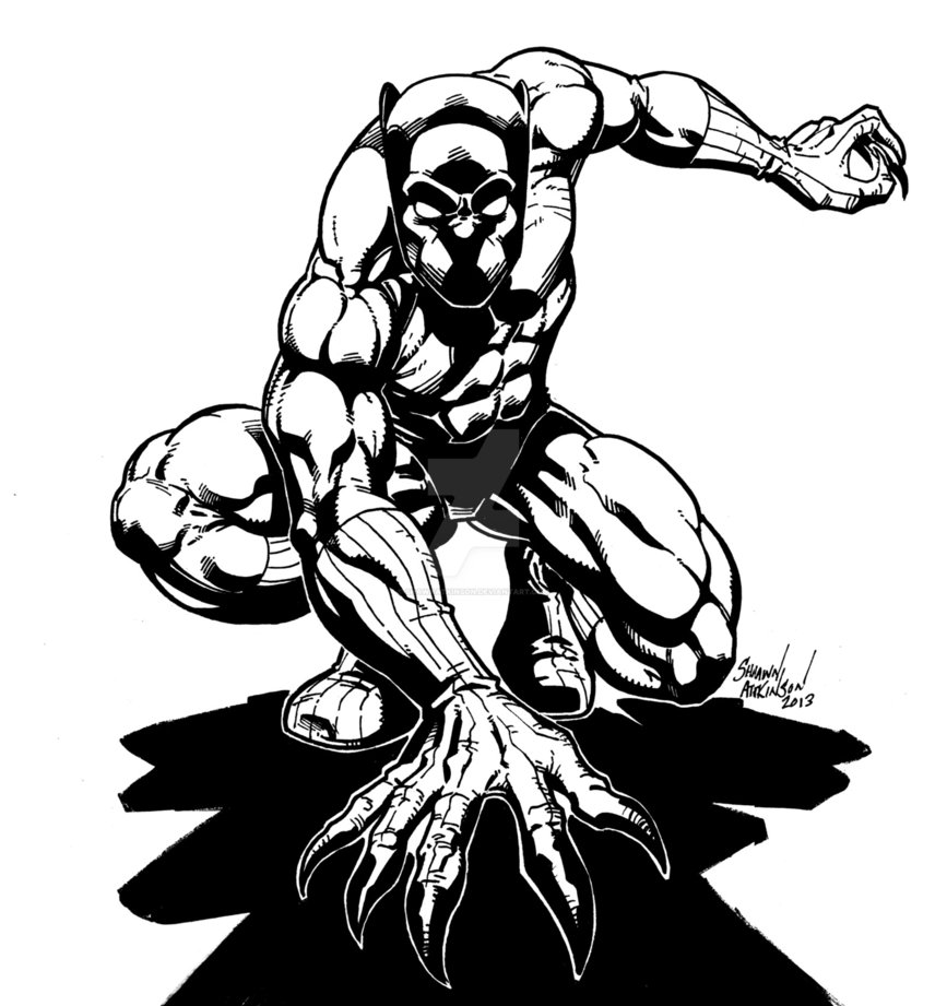 867x921 Drawn Panther Superhero