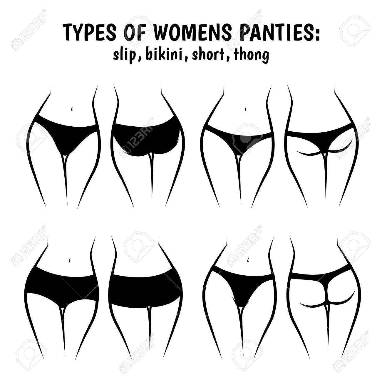 1300x1300 Various Women Panties, Underpants Views Front And Rear Royalty