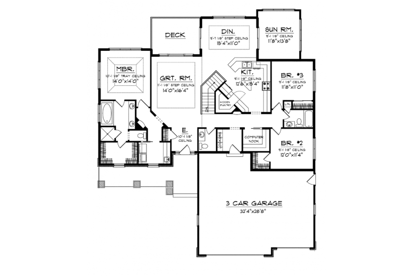 828x553 Unique Kitchen With Hidden Pantry Hwbdo76196 Craftsman