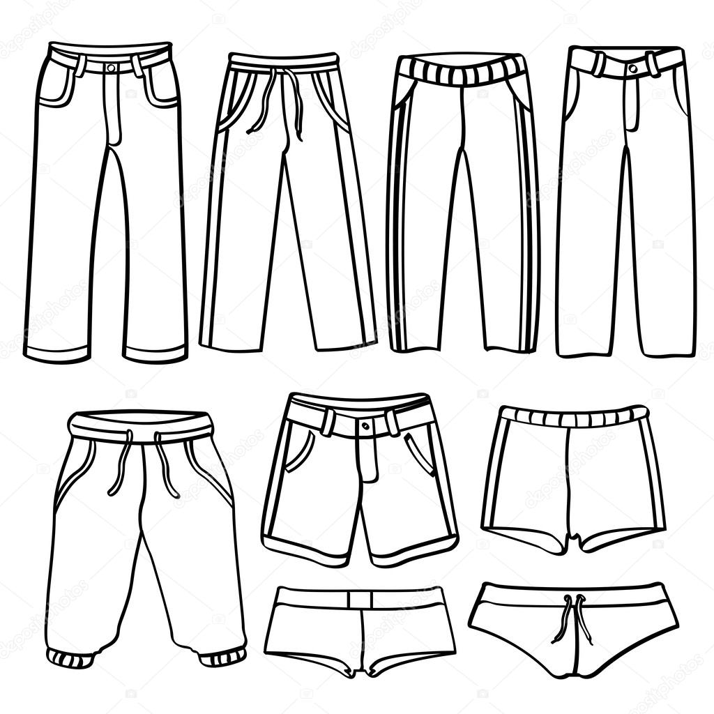 1024x1024 Mens Pants Stock Vector Godfather744431