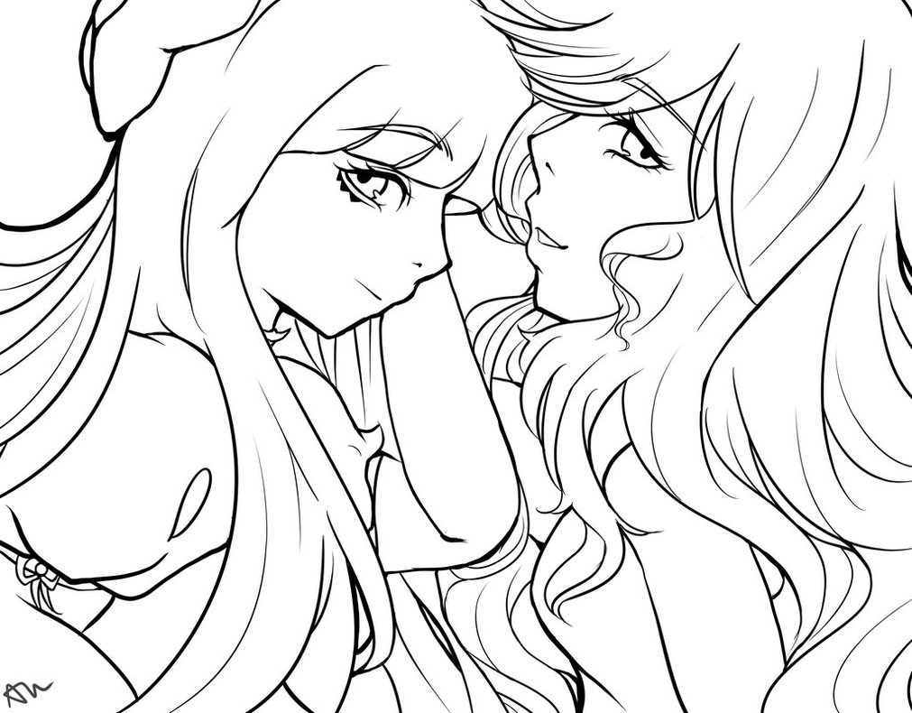 1011x790 Panty And Stocking Lineart By Azuyuu