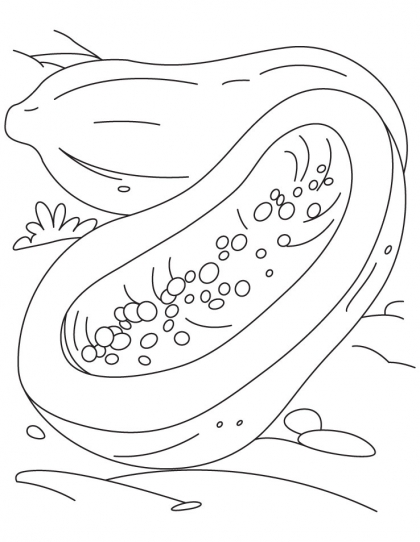 420x542 Papaya Coloring Page Download Free Papaya Coloring Page For Kids