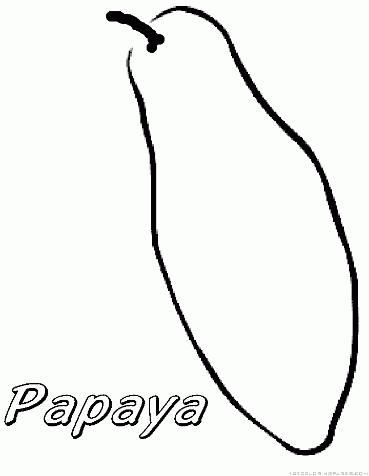 720x930 Papaya Coloring Pages