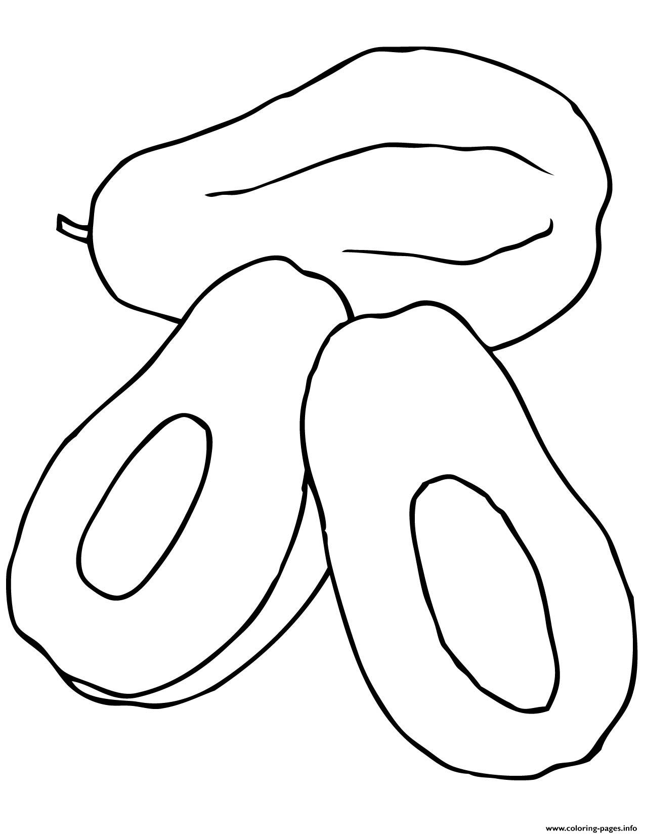 1275x1650 Papaya Free Fruit S5f27 Coloring Pages Printable
