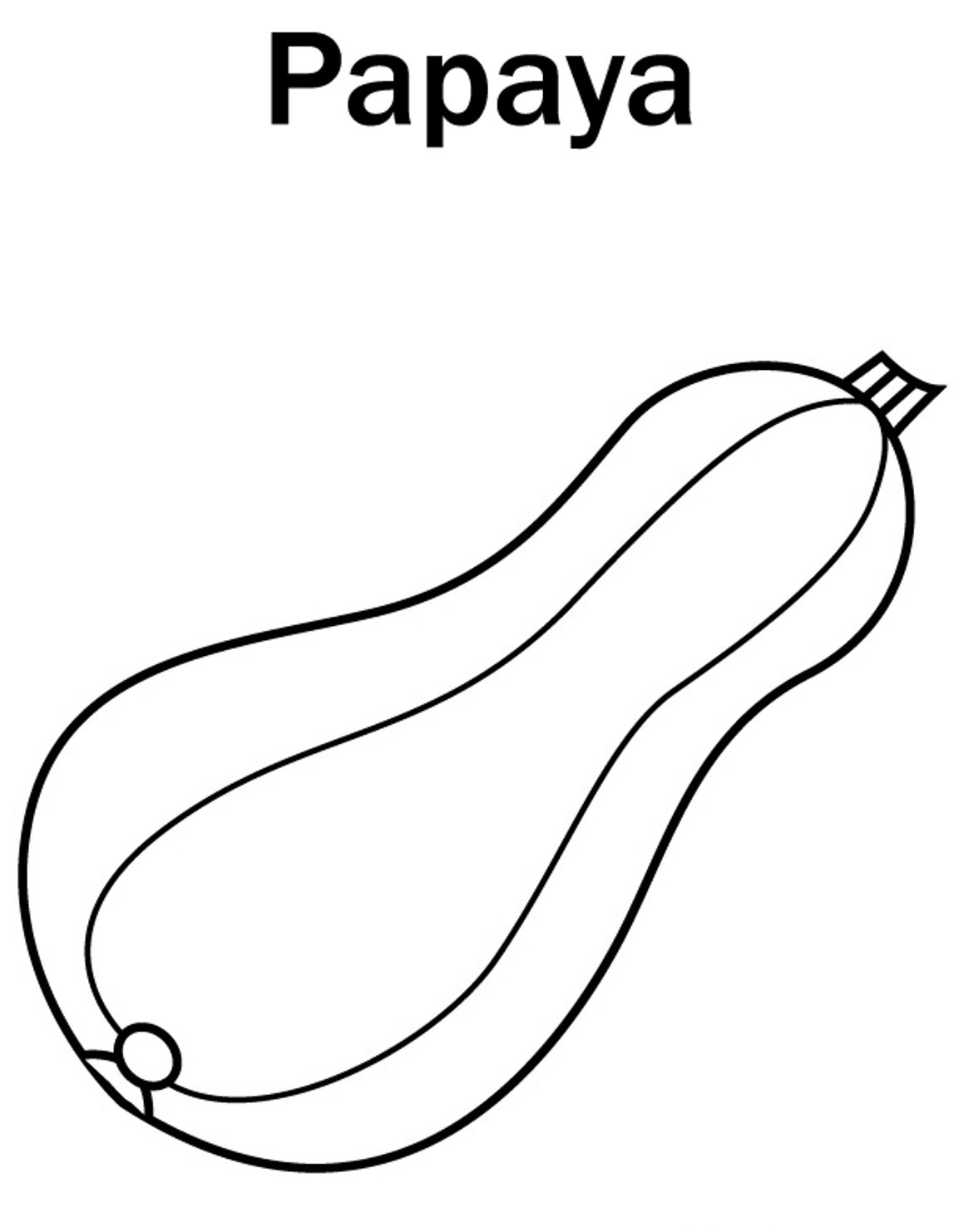 1147x1482 Papaya Fruit Coloring Pages Printable Free Coloring Book Picture