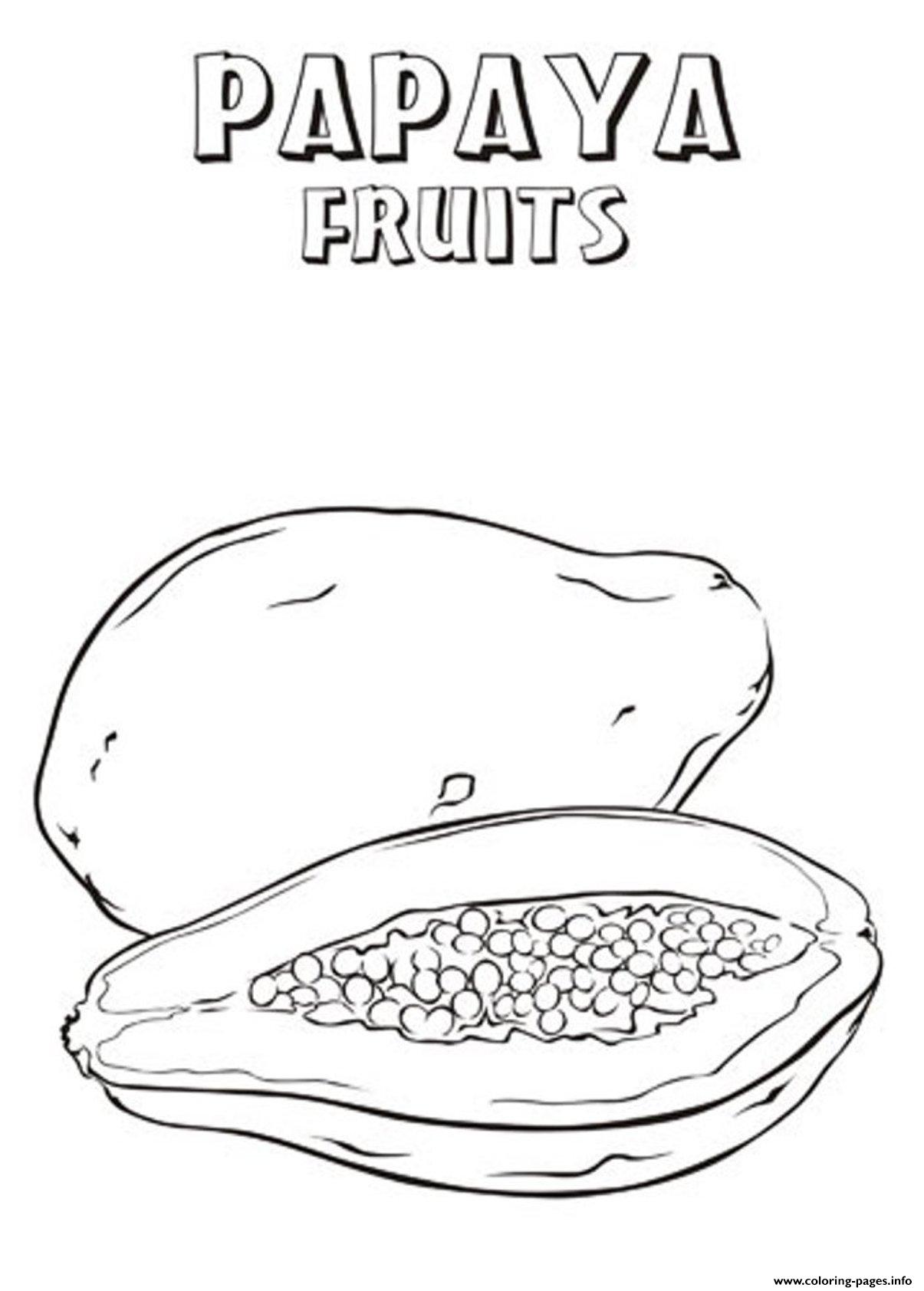 1205x1684 Printable Papaya Fruit S3e35 Coloring Pages Printable