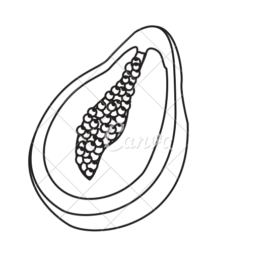 550x550 Fesh Fruit Papaya Isolated Icon Design