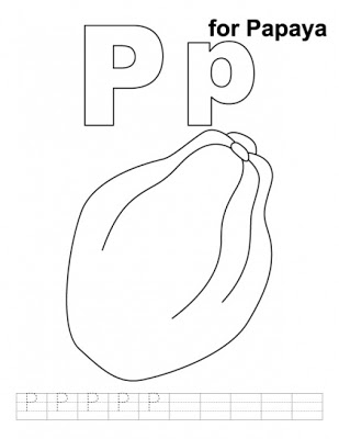 309x400 Fruits Coloring Pages Of Letter Alphabet Fantasy Coloring Pages