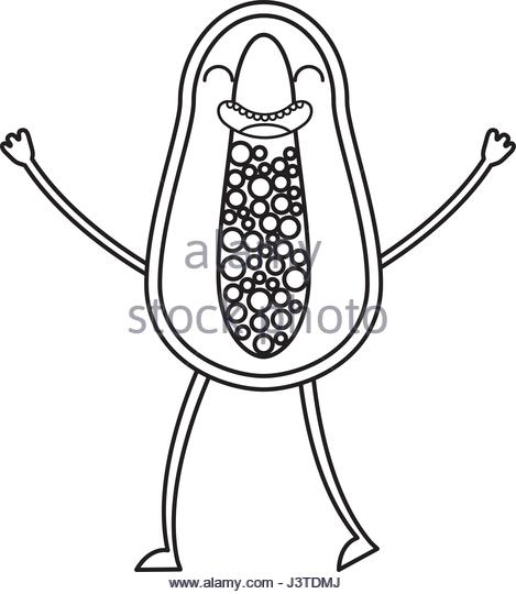 469x540 Kawaii Papaya Fruit Icon Stock Photos Amp Kawaii Papaya Fruit Icon