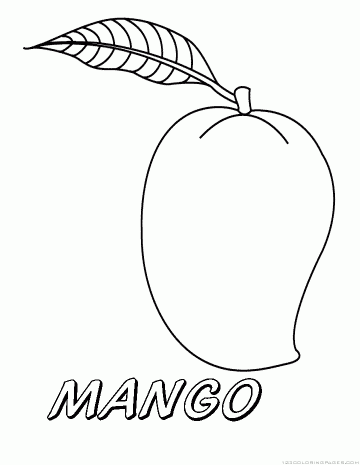 720x930 Papaya Coloring Page