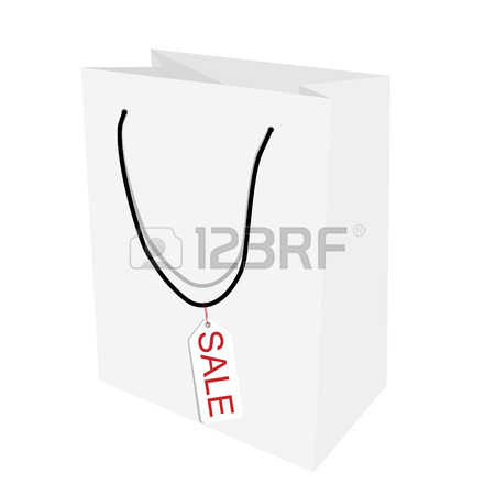 450x450 Blank Paper Bag Template. Shopping Bag, Photo Realistic Template