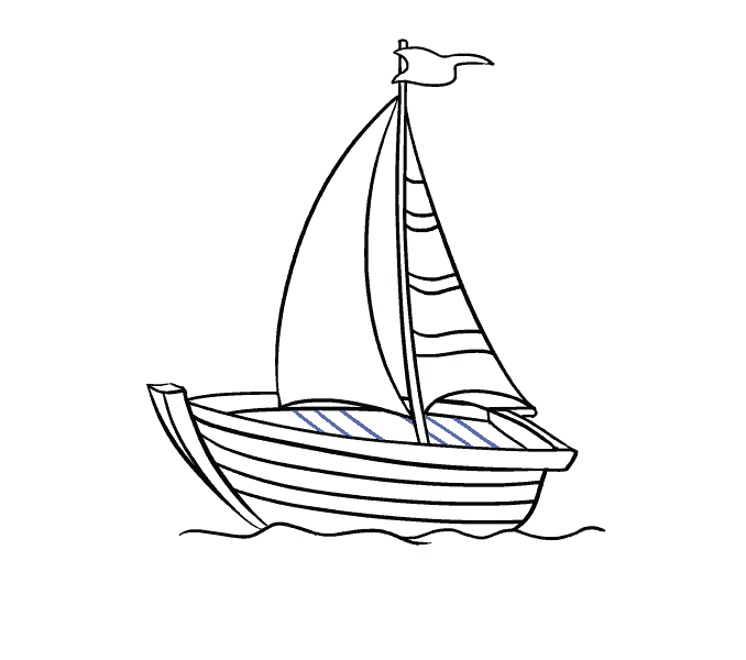 678x600 How To Draw A Boat In A Few Easy Steps Easy Drawing Guides