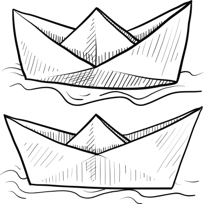 414x414 Tattoo Idea . Paper Boats Vector Vector Art 150963519
