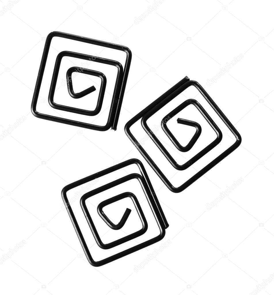 952x1024 Black Spiral Shaped Paper Clips Stock Photo Belchonock