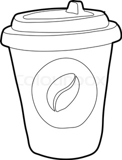 243x320 Take Away Fast Food Coffee Paper Cup Vector Template. Stock