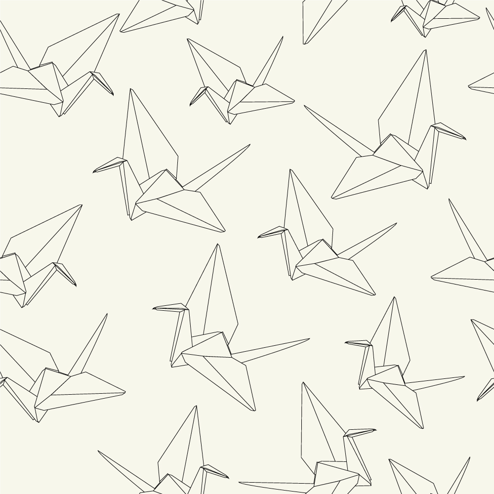 1000x1000 Paper Cranes Hand Drawing (Origami) Hand Drawings, Paper Cranes