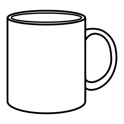 500x500 Coffee Mug Coloring Pages