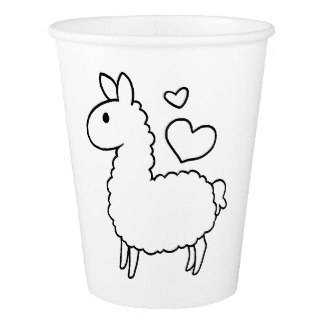 324x324 Funny Llama Paper Cups Zazzle