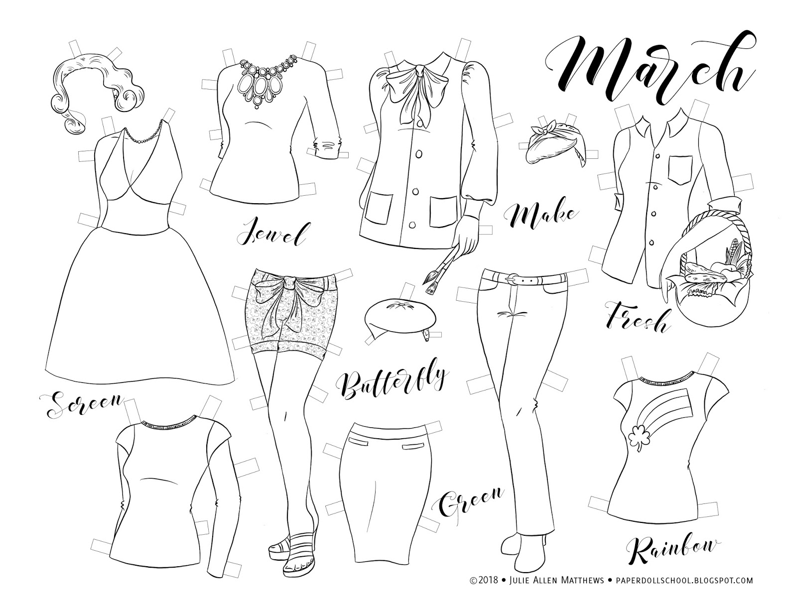 1600x1237 Paper Doll School