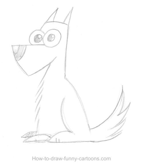 500x586 Wolf Drawing (Sketching + Vector)