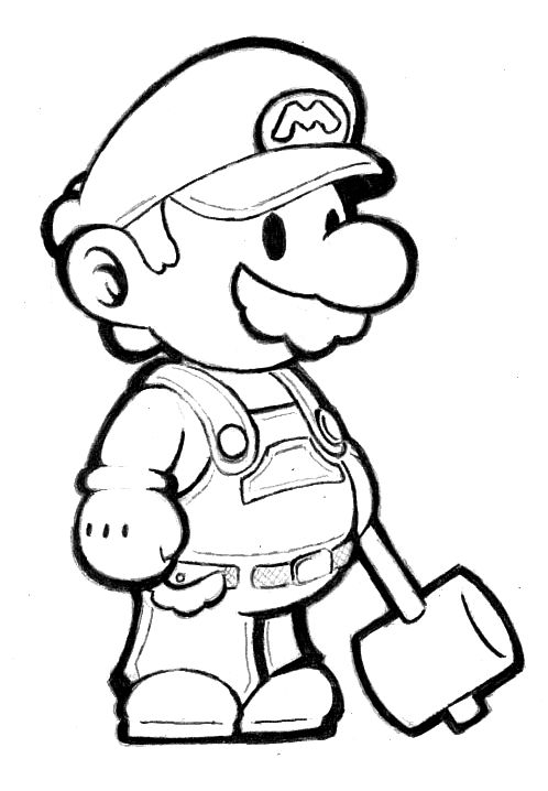 Paper Mario Drawing at GetDrawings | Free download