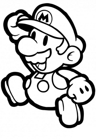 334x480 Paper Mario Coloring Page Free Printable Coloring Pages